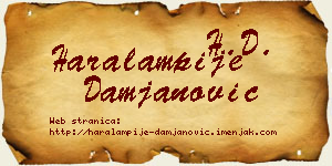 Haralampije Damjanović vizit kartica